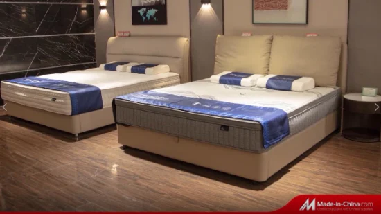 Le vide de meubles de chambre à coucher de style populaire enroule le matelas de lit à ressorts d'emballage de poche
